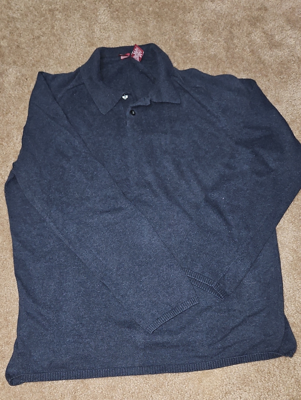 Merona Dark Navy Knit Polo Sweater